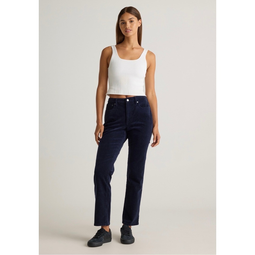 Vineyard Vines Womens Navy Blue Corduroy Straight Leg Pants Size 27